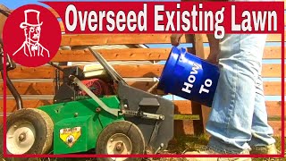 How to overseed lawn overseeding grass with billy goat overseeder [upl. by Nhguaved660]