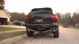 Porsche Cayenne v8 957  3 inch Vibrant Axle Back with Sound amp Revs [upl. by Ronna]