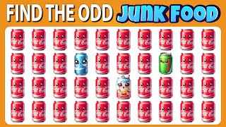 Find the ODD One Out  Junk Food Edition 🍔🍕🍩 Easy Medium Hard Verry Hard  35 Levels Quiz Spider [upl. by Jaan506]