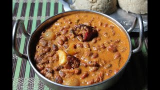 Karamani Mookadalai Kuzhambu in Tamil  Karamani Kuzhambu  Lunch Receipe Thatta Payir Kuzhambu [upl. by Gerhard523]