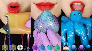 11MINUTES EMOJI EATING ASMR FOR SLEEP CANDIED STRAWBERRY BEESWAX CANDY ASMR 🐝 [upl. by Akayas]