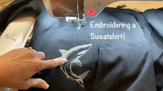 Machine Embroidering a Sweatshirt [upl. by Wachter468]