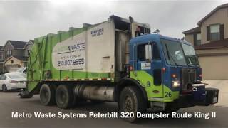 Metro Waste Systems Peterbilt 320 Dempster Route King II small body [upl. by Nileuqcaj]