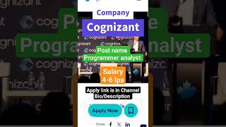 cognizant is hiring  Cognizant Recruitment 2024  newjobsforfreshers education campusrecruitment [upl. by Wendel]