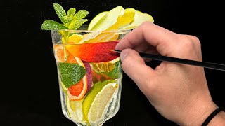 Watch me PAINT this hyperreal cocktail in oil [upl. by Methuselah]