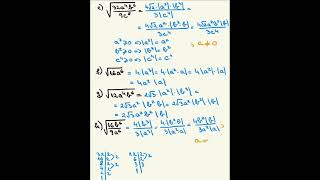 Ex 6 7 si 8 pag 37 Calcul cu radicali Introducerea factorilor de sub radical Matematică 7 [upl. by Lertram]