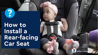 How to Install a Rearfacing Car Seat [upl. by Goddart971]