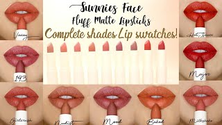 Sunnies Face Fluffmattes Complete Shade Lip Swatch  LUNA [upl. by Beltran307]