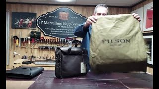 Filson Waterproof Original Leather Briefcase Review by Master Leather Craftsman Joseph Marcellino [upl. by Namlak]