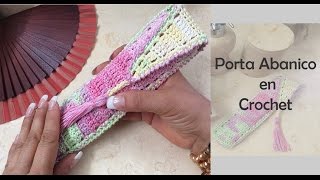 😍 CÓMO HACER UN PORTA ABANICOS TEJIDO EN CROCHET  FÁCIL Y RÁPIDO  YO TEJO CON LAURA CEPEDA [upl. by Andros]