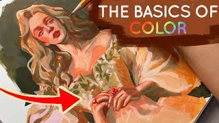 Color theory and its applications mixing skin tones with gouache [upl. by Ardnahsal578]