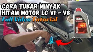 cara tukar minyak hitam motor l FULL VIDEO TUTORIAL [upl. by Wallis]