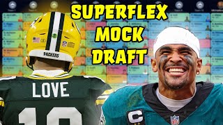 2024 Superflex Mock Draft  2024 Fantasy Football [upl. by Tegirb822]