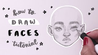 How I Draw Faces  Updated Tutorial [upl. by Pachton794]