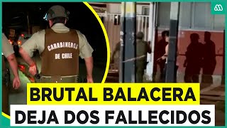 Bruta balacera deja dos fallecidos en La Pintana Segundo tiroteo en dos semanas [upl. by Adnuhsat926]