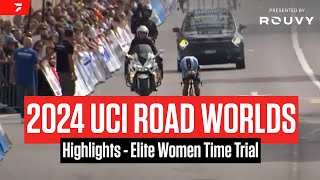 UCI Road World Championships Highlights 2024  Elite Women Time Trial [upl. by Aerdnna]