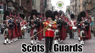 1st Battalion of The Scots Guards parade Glasgow [upl. by Shulamith]