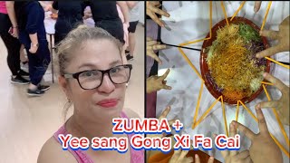 ZUMBA amp TOSSING YEE SANG Chinese New year [upl. by Llirret262]