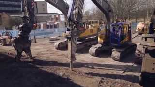 Bridge Demolition  Belgrave Flyover  Aerial Timelapse  Live Action [upl. by Winthrop]