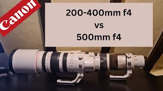 Canon 200400mm f4 vs 500mm f4 [upl. by Olen]