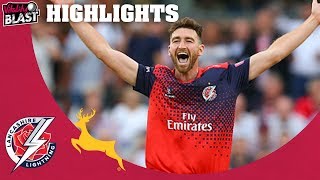 Final Over Thriller at Old Trafford  Lancashire v Notts  Highlights  Vitality T20 Blast 2019 [upl. by Aicssej28]