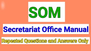 Secretariat Office Manual KPSC Department Test Previous Repeated Questions and Answers Only kpsc [upl. by Rakia974]