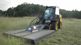 JCB new generation skid steer with bushhog attachment [upl. by Lerraf]