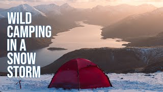 Pitching the Hilleberg Allak 2 in a Snow Storm  Winter Camping at its Wildest [upl. by Candyce]