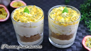 Passion fruit dessert  Quick passion fruit dessert glass Party dessert [upl. by Ryley]