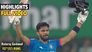 IND VS AUS 3rd T20 Match Ruturaj Gaikwad Batting Full Highlights Video  India vs Australia Match [upl. by Alvira]