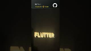 Gyro Sensor based 3d text on Flutter [upl. by Ramin599]