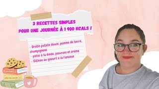 3 recettes pour une journée à 1900 calories [upl. by Rusert]