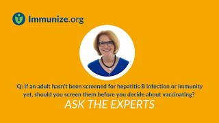 Ask the Experts Is Hepatitis B Screening Required Before Vaccination [upl. by Nod]