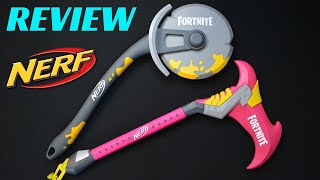 REVIEW NERF FORTNITE Axeroni and Rift Edge Pickaxe Are They Safe [upl. by Rosen]