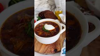 BORCHT Soup Recipe  Tender Beef Beetroot and Cabbage SOUP borscht shorts recipe food [upl. by Etnwahs]