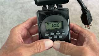 Unboxing 7 day digital dual outlet outdoor timer [upl. by Durrace997]