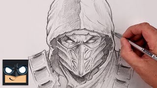 How To Draw Sub Zero  Mortal Kombat Sketch Tutorial [upl. by Hung47]