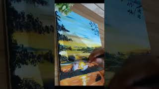 Acrylic varnish How to apply varnish on painting acrylic painting  shorts painting [upl. by Swisher838]