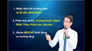 Chứng khoán hàng ngày Nhận định thị trường tuần từ 26 đến 29032024 Nhóm MIDCAP vào xu hướng tăng [upl. by Akiemaj493]