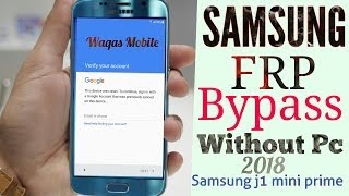 Samsung j1 mini prime Frp bypass Without Pc 1000 Working j106fj106h 2018 by waqas mobile [upl. by Parette550]