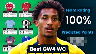 BEST GW4 WILDCARD NO HAALAND  FPL GW4 AI TEAM REVEAL  Fantasy Premier League 202425 [upl. by Electra252]