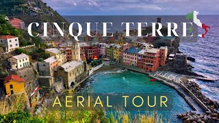 Cinque Terre Aerial Tour  Picturesque Towns of the Italian Riviera [upl. by Danit]