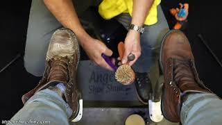 UNBELIEVABLE TRANSFORMATION  Angelo Shoe Shine ASMR [upl. by Charyl]