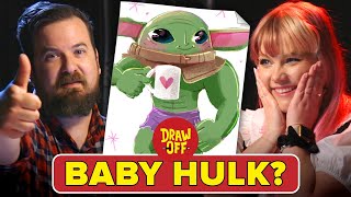 Animator Vs Cartoonist Draw Baby Yoda Mashups • DrawOff [upl. by Beller]