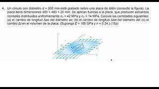 MECANICA DEL MEDIO CONTINUO EJERCICIOS RESUELTOSUMSS PLACA DE ESFUERZOS NORMALES EJERCICIO 7 [upl. by Natye]