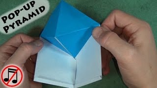 Origami Magic Popup Pyramid No Music [upl. by Ddal]