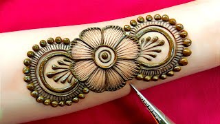 New stylish front hand mehndi design  easy mehndi design  mehndi ka design  mehndi design Mehndi [upl. by Riek]