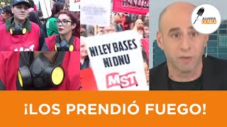 AGARRARON A LOS PIQUETEROS CON LAS MANOS EN LA MASA Y EL PELADO TREBUCQ LOS PRENDIÓ FUEGO quotAnti gasquot [upl. by Neicul]