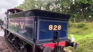 828 arriving into Groombridge on the spa valley railway 13724 [upl. by Eniroc305]