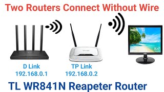 TP Link TL WR841N Repeater Mode configuration  Connect Two Router without wire [upl. by Skell337]